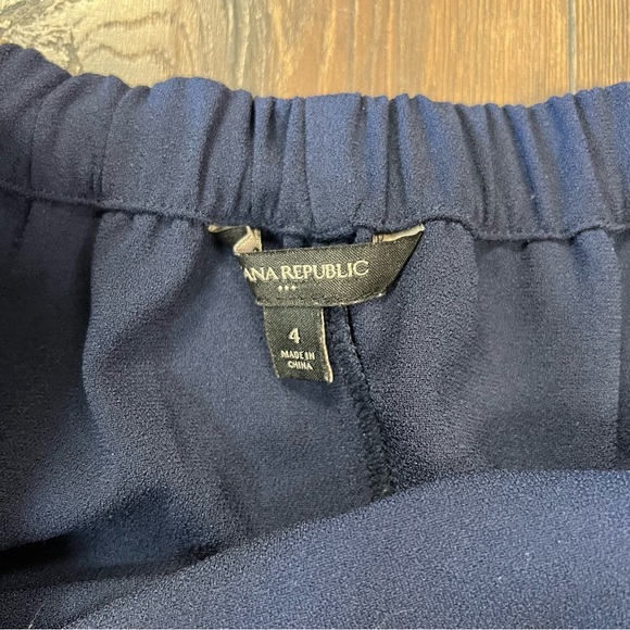 Banana republic navy scalloped off the shoulder dress SZ 4 - Picture 3 of 5